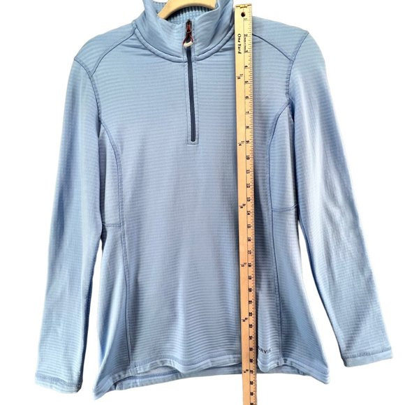 Orvis Womens Small Blue Quarter Zip Pullover Sweatshirt Active Fit Sun Defense - Picture 5 of 13